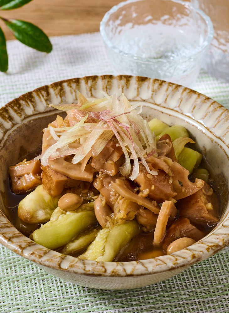 焼きなすの薬味和え